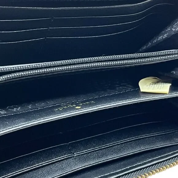 Kate Spade Wallet Billfold Large Continental Wlru5448 Cameron Black - Picture 3 of 15